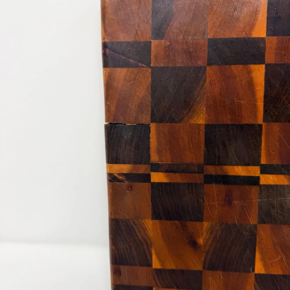 Handmade End Grain Wood Cutting Board Butcher Block Charcuterie Serving Board